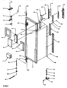 05 - Door / Hinge / Trim Ref parts for Amana Refrigerator SSD522NBW / P1181001W W from AppliancePartsPros.com