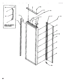 04 - Door & Handle Trim Ref parts for Amana Refrigerator SSD522SW / P1184702W W from AppliancePartsPros.com