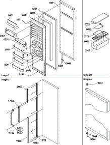 10 - Ref Door And Accessories parts for Amana Refrigerator SSD522SW / P1184704W W from AppliancePartsPros.com