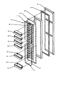 03 - Fz Door parts for Amana Refrigerator SX19NL / P1168702W L from AppliancePartsPros.com