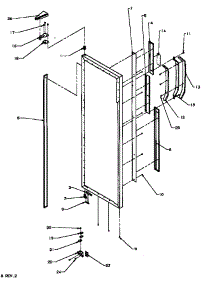09 - Ref Door Hinge And Trim Parts parts for Amana Refrigerator SX19NL / P1168702W L from AppliancePartsPros.com