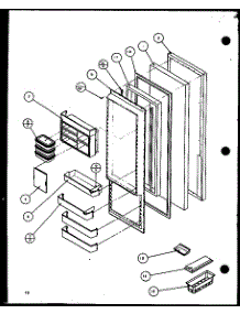 07 - Ref Door parts for Amana Refrigerator SX22J / P1104029W from AppliancePartsPros.com