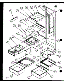 10 - Ref Shelving And Drawers parts for Amana Refrigerator SX22J / P1104029W from AppliancePartsPros.com