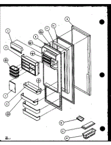 11 - Ref Door parts for Amana Refrigerator SX22ML / P1120603W L from AppliancePartsPros.com
