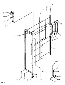 04 - Fz Door Hinge And Trim Parts parts for Amana Refrigerator SX22NW / P1162703W W from AppliancePartsPros.com
