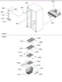 06 - Freezer Shelves And Lights parts for Amana Refrigerator SX23VE / P1315401W E from AppliancePartsPros.com
