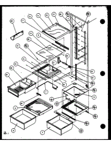12 - Ref Shelving And Drawers parts for Amana Refrigerator SX25MW / P1120706W W from AppliancePartsPros.com