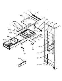 10 - Ref Shelving And Drawers parts for Amana Refrigerator SX25NL / P1162708W L from AppliancePartsPros.com