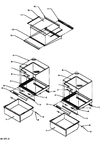 11 - Ref Shelving And Drawers parts for Amana Refrigerator SX25NW / P1162704W W from AppliancePartsPros.com