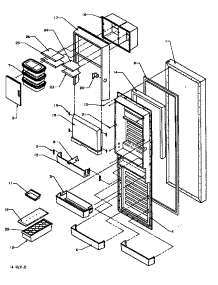 08 - Ref Door parts for Amana Refrigerator SX25NW / P1162708W W from AppliancePartsPros.com