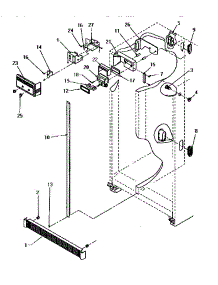 02 - Controls & Cabinet (Ref / Fzr) parts for Amana Refrigerator SX25SW / P1190203W W from AppliancePartsPros.com