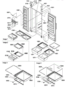09 - Ref Shelves, Lights, And Hinges parts for Amana Refrigerator SX322S2L / P1313801W L from AppliancePartsPros.com