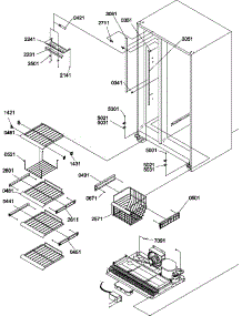06 - Fz Shelves And Light parts for Amana Refrigerator SX322S2L / P1307303W L from AppliancePartsPros.com