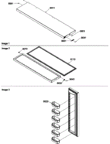 06 - Freezer Door parts for Amana Refrigerator SX522VE / P1320501W E from AppliancePartsPros.com