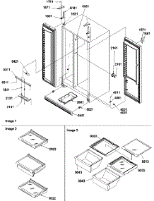09 - Lights, Hinges, And Shelving Assy parts for Amana Refrigerator SX522VW / P1320501W W from AppliancePartsPros.com