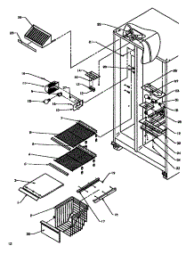 07 - Fz Shelfs / Ref Light parts for Amana Refrigerator SXD19N / P1168802W from AppliancePartsPros.com