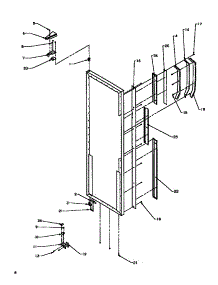 14 - Ref Door Hinge / Trim parts for Amana Refrigerator SXD19N / P1168802W from AppliancePartsPros.com