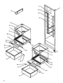 16 - Ref Shelving / Drawers parts for Amana Refrigerator SXD19NW / P1168802W W from AppliancePartsPros.com