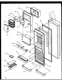 12 - Ref Door parts for Amana Refrigerator SXD20NPW / P1162505W W from AppliancePartsPros.com