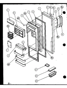 15 - Ref Door parts for Amana Refrigerator SXD22MBG / P1120808W G from AppliancePartsPros.com