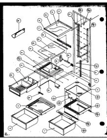 16 - Ref Shelving And Drawers parts for Amana Refrigerator SXD22MW / P1120804W W from AppliancePartsPros.com
