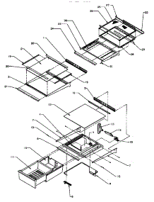 15 - Ref Shelving And Drawers parts for Amana Refrigerator SXD22Q2W / P1181308W W from AppliancePartsPros.com