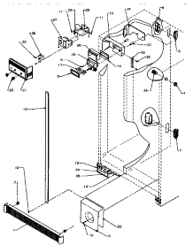 16 - Ref / Fz Controls And Cabinet Parts parts for Amana Refrigerator SXD22Q2W / P1181308W W from AppliancePartsPros.com