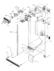 02 - Controls & Cabinet parts for Amana Refrigerator SXD22S2E / P1190404W E from AppliancePartsPros.com