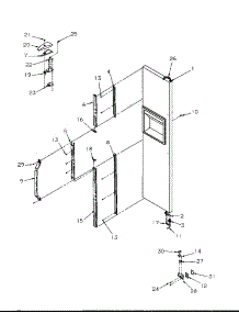 07 - Fz Door Hinge And Trim Parts parts for Amana Refrigerator SXD22S2L / P1190416W L from AppliancePartsPros.com