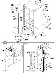 02 - Cabinet Parts parts for Amana Refrigerator SXD22S2W / P1303503W W from AppliancePartsPros.com