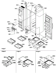 11 - Refri / Freez Shelves, Lights, & Hinges parts for Amana Refrigerator SXD22S2W / P1303503W W from AppliancePartsPros.com