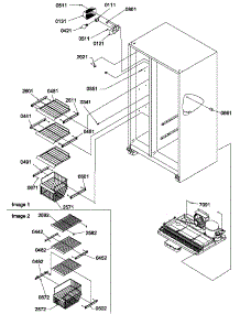 05 - Fz Shelves And Light parts for Amana Refrigerator SXD22S2W / P1303512W W from AppliancePartsPros.com