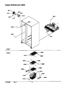 07 - Fz Shelves And Lights parts for Amana Refrigerator SXD23VE / P1315301W E from AppliancePartsPros.com