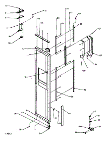 06 - Fz Door Hinge And Trim Parts parts for Amana Refrigerator SXD25N2L / P1162427W L from AppliancePartsPros.com