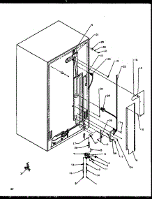 02 - Cabinet Back parts for Amana Refrigerator SXD25NPE / P1162407W E from AppliancePartsPros.com