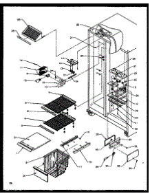 08 - Fz Shelving And Ref Light parts for Amana Refrigerator SXD25NPE / P1162407W E from AppliancePartsPros.com