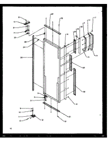 14 - Ref Door Hinge And Trim Parts parts for Amana Refrigerator SXD25NPE / P1162407W E from AppliancePartsPros.com
