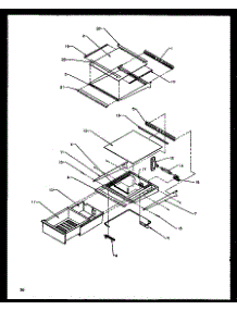 16 - Ref Shelving And Drawers parts for Amana Refrigerator SXD25NPE / P1162407W E from AppliancePartsPros.com