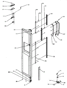 06 - Fz Door Hinge And Trim Parts parts for Amana Refrigerator SXD25QA3L / P1181320W L from AppliancePartsPros.com