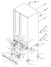 05 - Drain System & Rollers parts for Amana Refrigerator SXD25S2E / P1190407W E from AppliancePartsPros.com