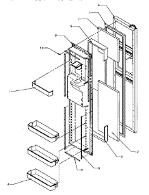 07 - Fz Door parts for Amana Refrigerator SXD25S2E / P1190407W E from AppliancePartsPros.com
