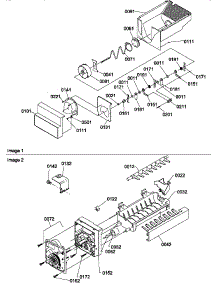 06 - Ice Bucket Auger And Ice Maker Parts parts for Amana Refrigerator SXD25S2L / P1303513W L from AppliancePartsPros.com