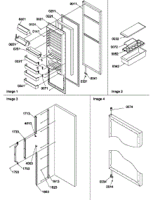 10 - Ref Door And Accessories parts for Amana Refrigerator SXD25S2W / P1303504W W from AppliancePartsPros.com