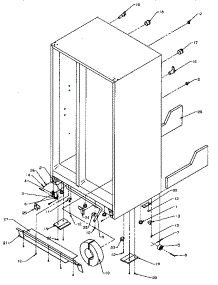 03 - Drain And Rollers parts for Amana Refrigerator SXD27Q2W / P1181313W W from AppliancePartsPros.com