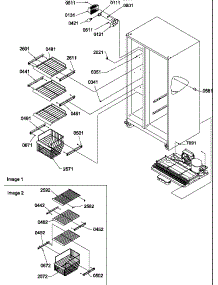 05 - Fz Shelves And Light parts for Amana Refrigerator SXD27TE / P1302802W E from AppliancePartsPros.com