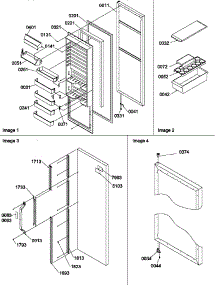 10 - Ref Door & Accessories parts for Amana Refrigerator SXD322L / P1305703W L from AppliancePartsPros.com