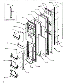 09 - Fz Door parts for Amana Refrigerator SXD520SL / P1182401W L from AppliancePartsPros.com