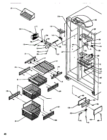 10 - Fz Shelving & Ref Light parts for Amana Refrigerator SXD520SL / P1182401W L from AppliancePartsPros.com