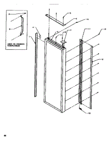 04 - Door & Handle Trim Ref parts for Amana Refrigerator SXD520SW / P1182401W W from AppliancePartsPros.com