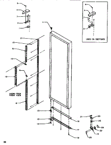 06 - Door / Hinge / Trim Ref parts for Amana Refrigerator SXD520SW / P1182401W W from AppliancePartsPros.com